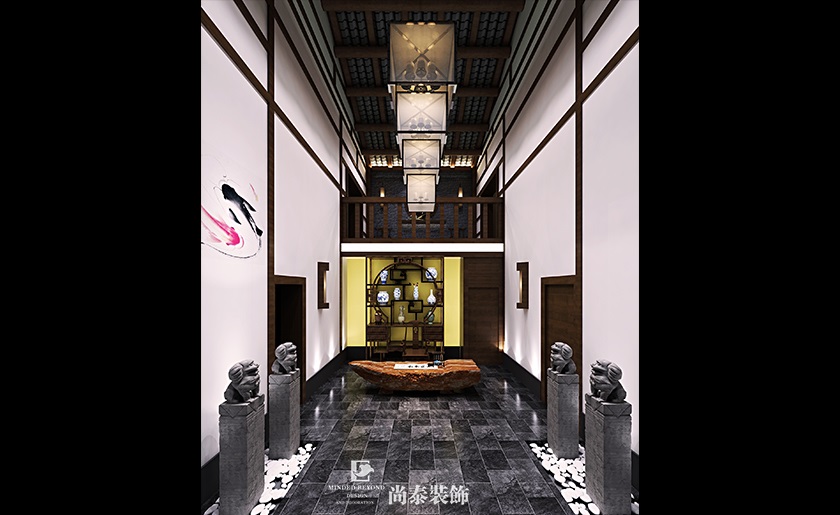 250㎡簡約中式民宿裝修設計 | 觀瀾民宿
