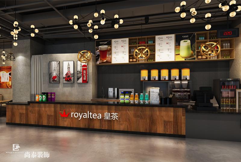 工業loft奶茶店裝修風格圖