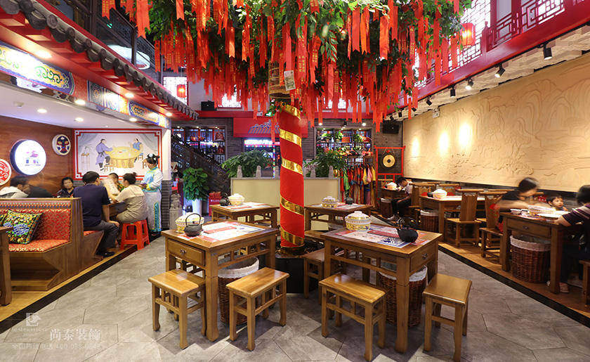中式餐飲店裝修實景圖-今道春餅