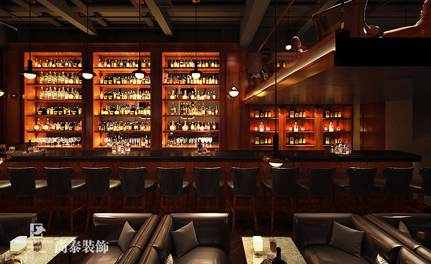 100㎡復古風威士忌酒吧裝修 | BAR