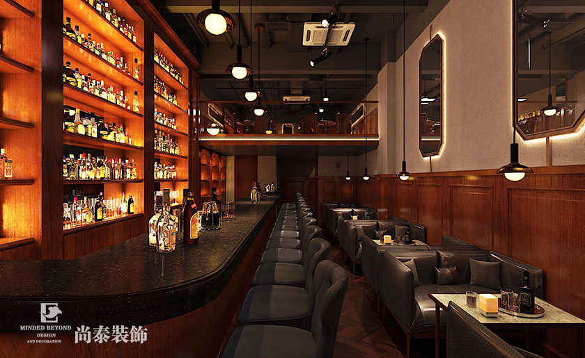100㎡復古風威士忌酒吧裝修 | BAR