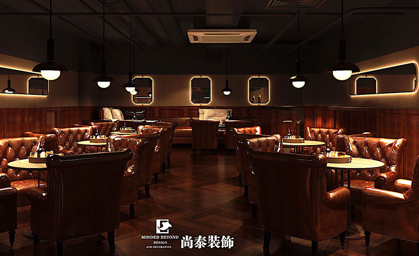 100㎡復古風威士忌酒吧裝修 | BAR