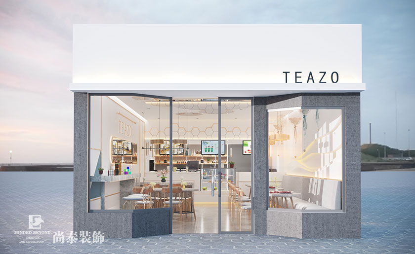 70㎡現(xiàn)代簡(jiǎn)約奶茶店設(shè)計(jì) | Teazo