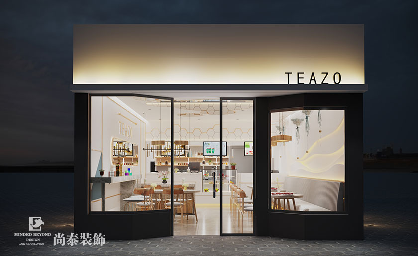 70㎡現(xiàn)代簡(jiǎn)約奶茶店設(shè)計(jì) | Teazo