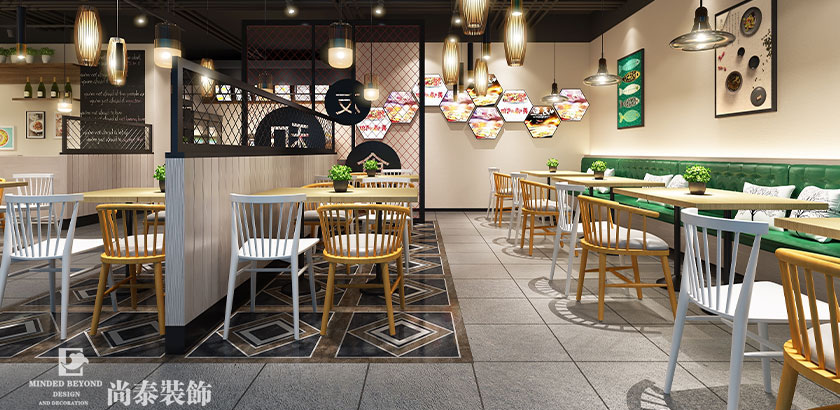 現代餐飲店裝修效果圖