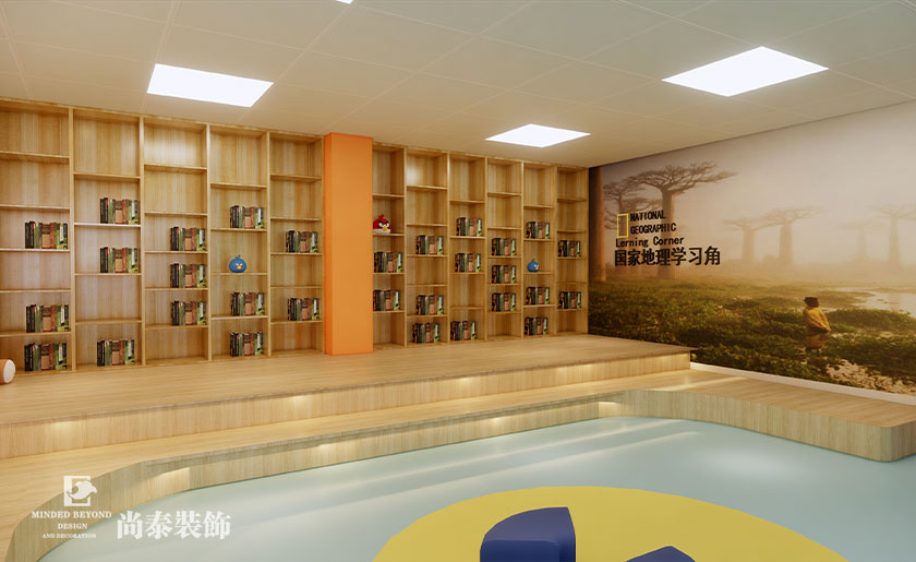 少兒英語教育培訓裝修效果圖-普萊爾