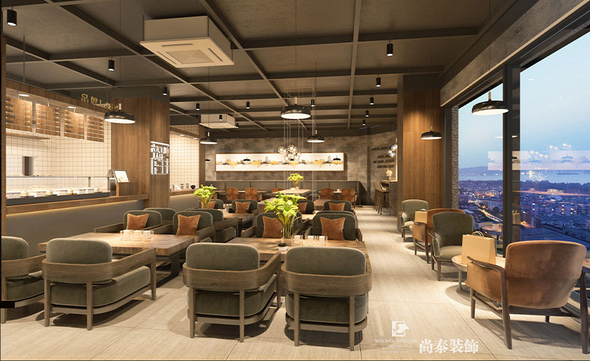 200㎡工業風早餐店裝修設計 | 蝸牛客棧