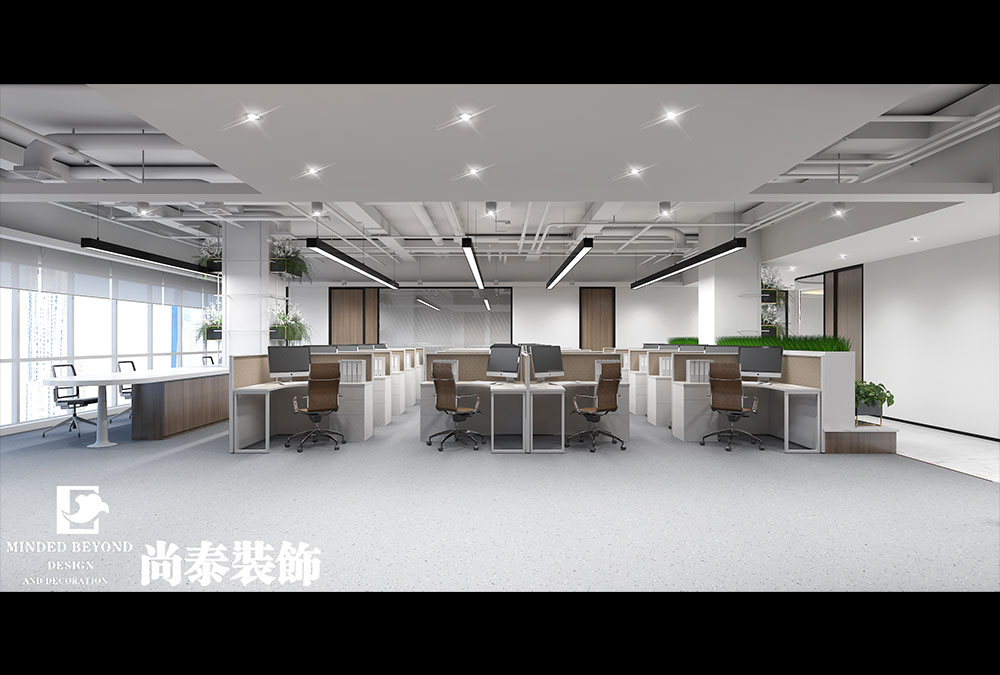 1200㎡電子科技實業公司辦公室設計 | 健之家