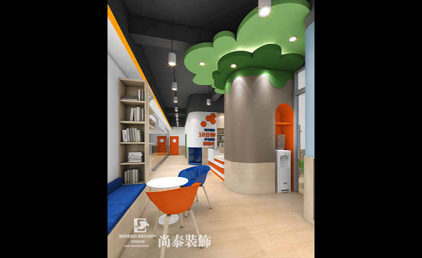 140㎡兒童英語(yǔ)教育空間裝修設(shè)計(jì) | 靈格風(fēng)藍(lán)天成長(zhǎng)計(jì)劃