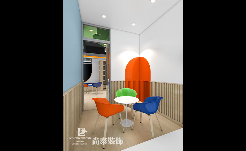 140㎡兒童英語(yǔ)教育空間裝修設(shè)計(jì) | 靈格風(fēng)藍(lán)天成長(zhǎng)計(jì)劃